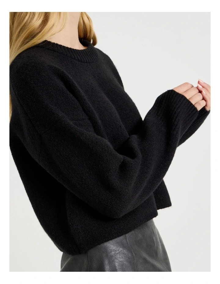 Crew Sweater in Black image 4