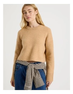 Thereafter Crew Sweater in Sand