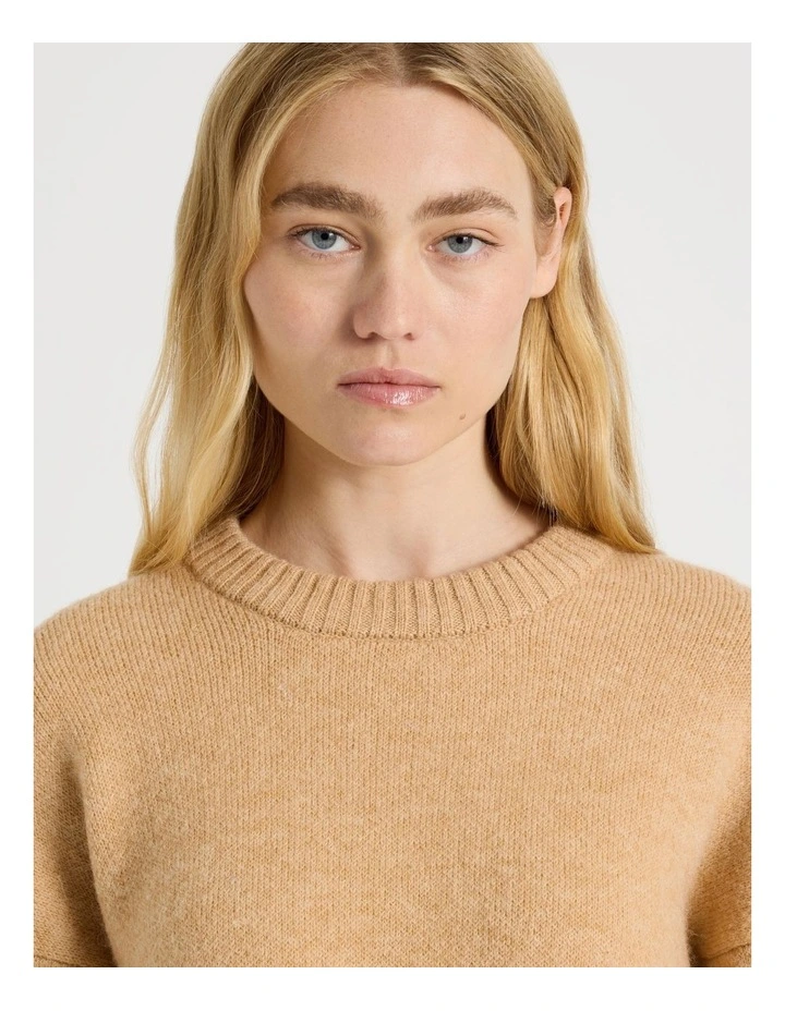 Thereafter Crew Sweater in Sand image 4