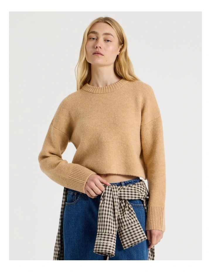 Thereafter Crew Sweater in Sand image 5