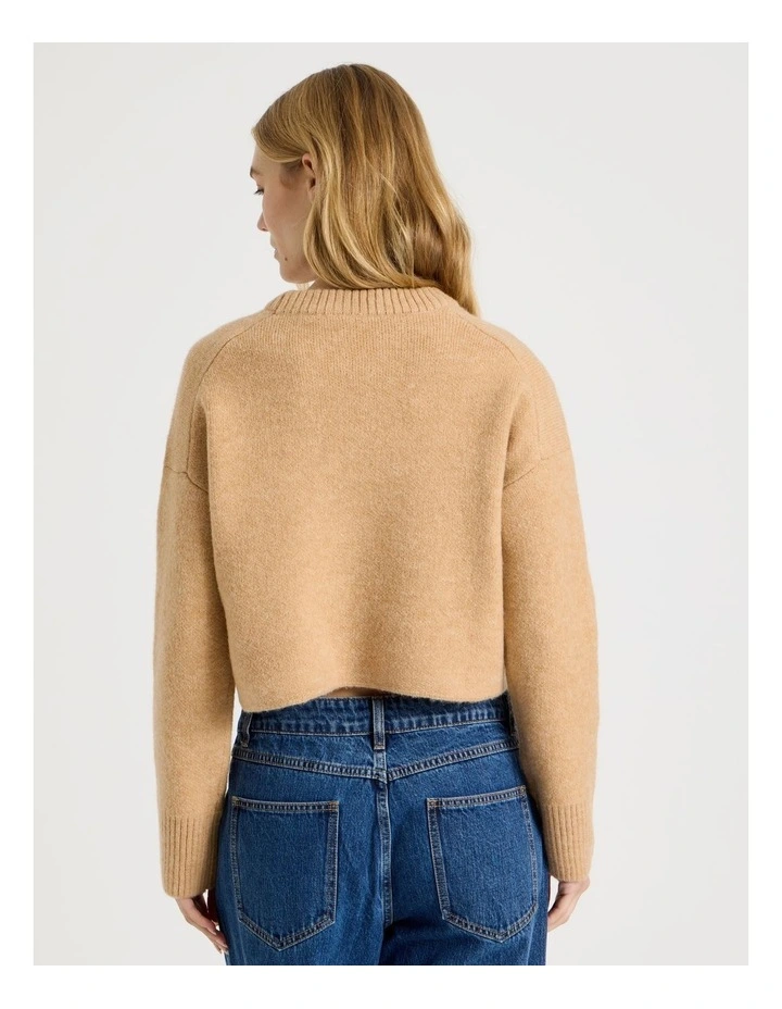 Thereafter Crew Sweater in Sand image 6