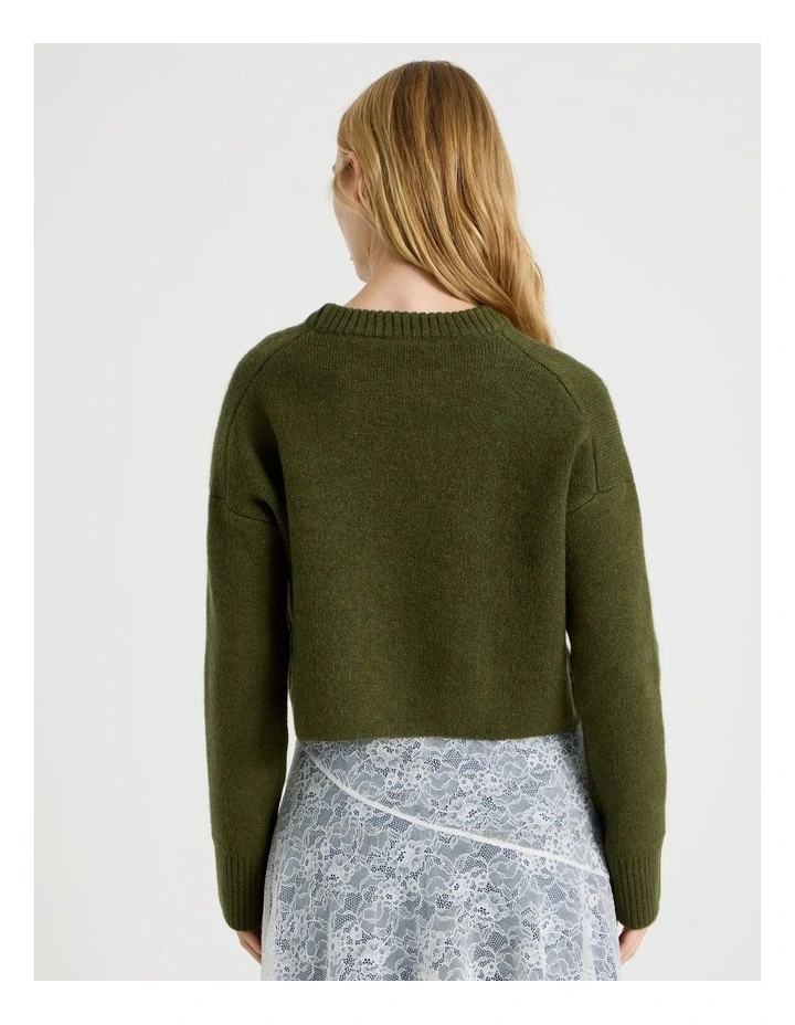 Crew Sweater in Khaki image 6