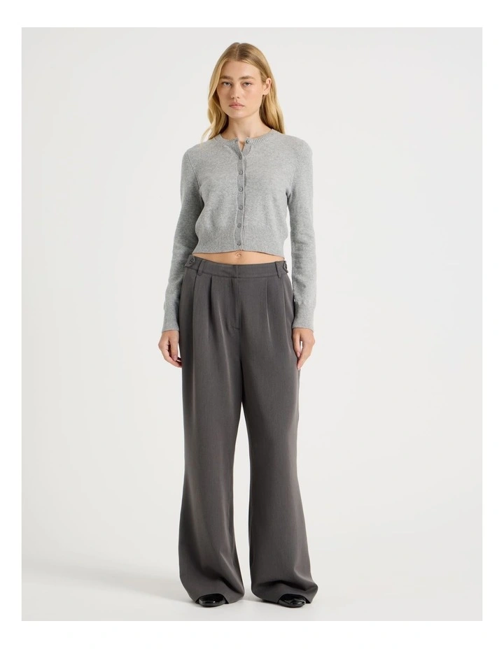 Button Through Cardigan in Grey Marle image 4