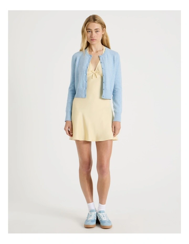 Button Through Cardigan in Blue image 2