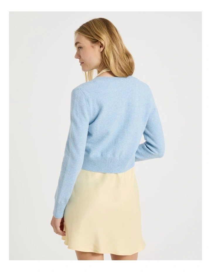 Button Through Cardigan in Blue image 6