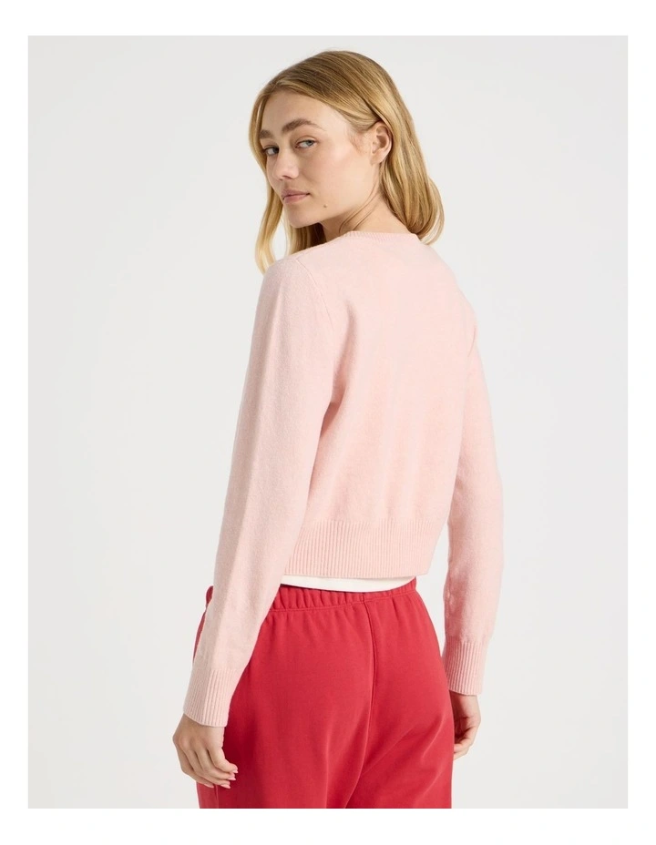 Button Through Cardigan in Pink image 6