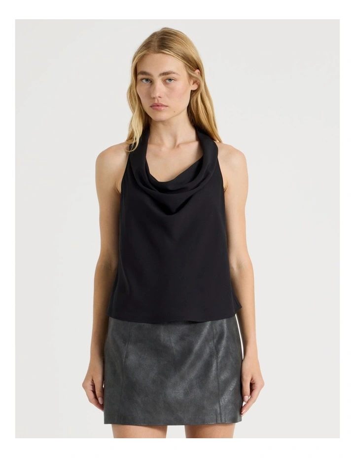 Halter Neck Top in Black image 1