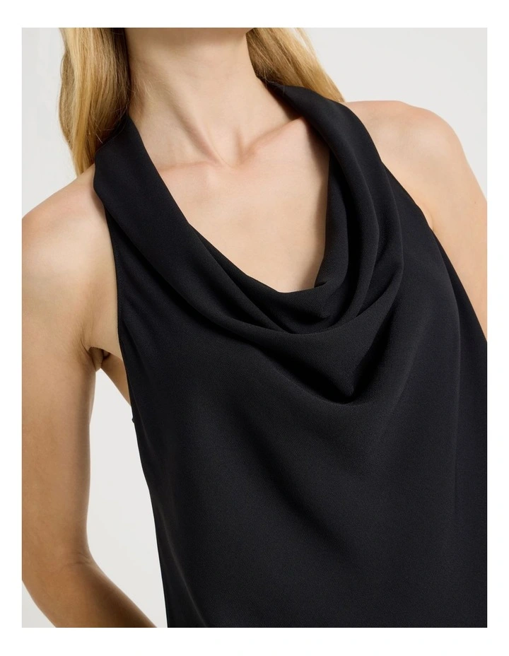 Halter Neck Top in Black image 4