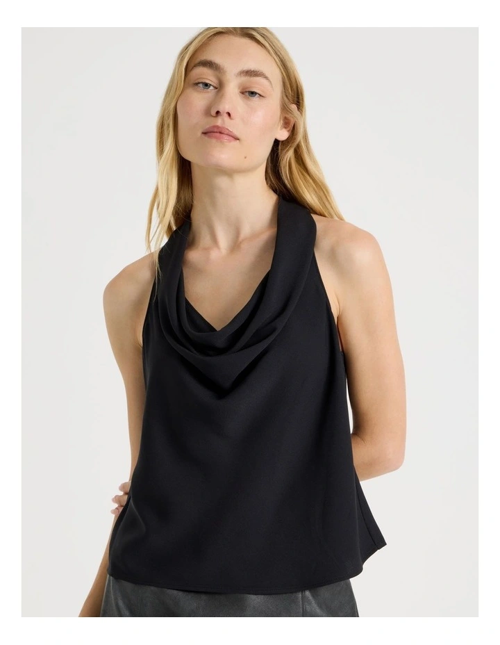 Halter Neck Top in Black image 5