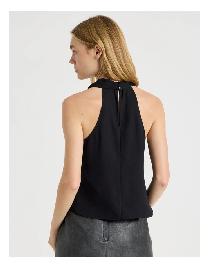 Halter Neck Top in Black image 6