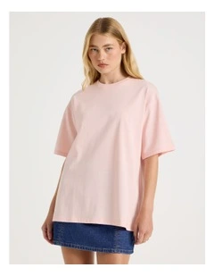 Oversized Tee in Pink
