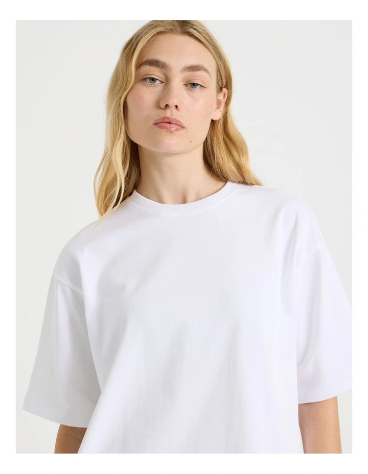 Oversized Tee in White image 3