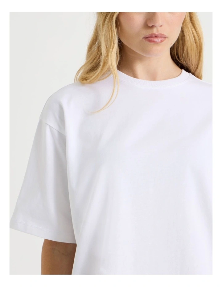 Oversized Tee in White image 7