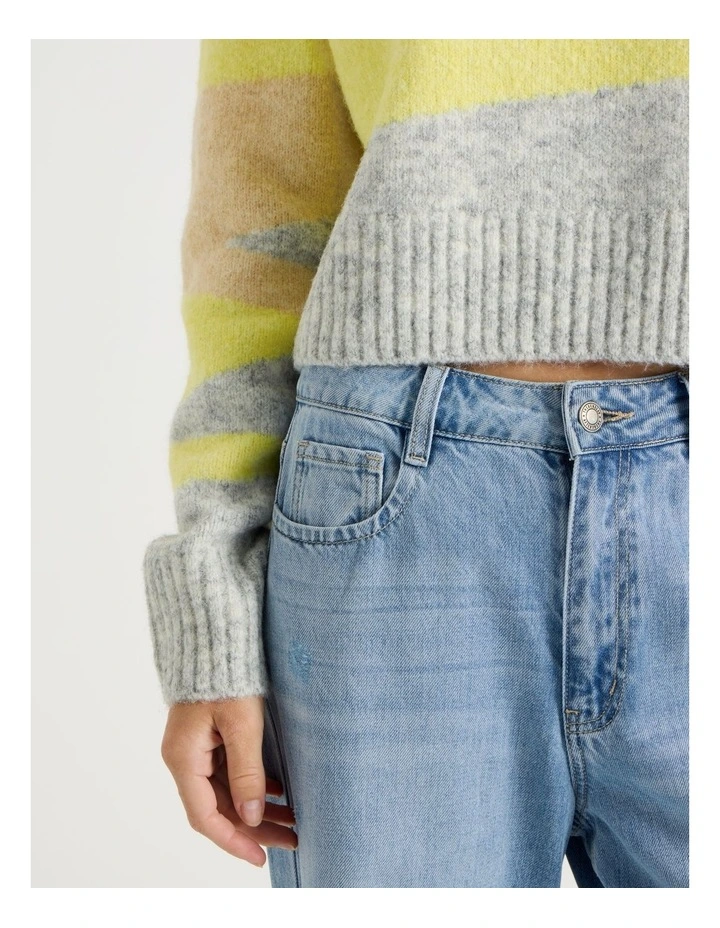 Landscape Jacquard Knit in Yellow and Sand image 6