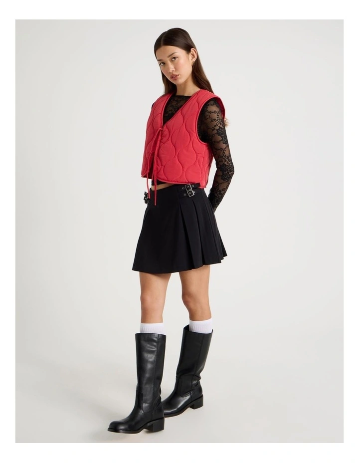 Quilted Vest in Red image 1