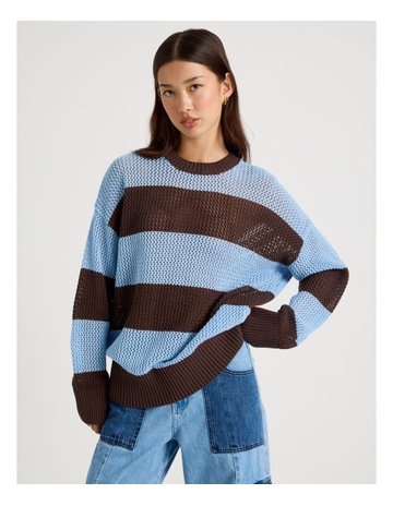 Brown/Blue Stripe colour