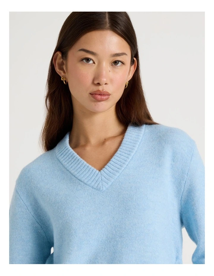 Gather Side Knit in Chambray Blue image 4