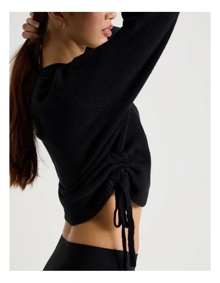 Gather Side Knit in Jet Black image 5