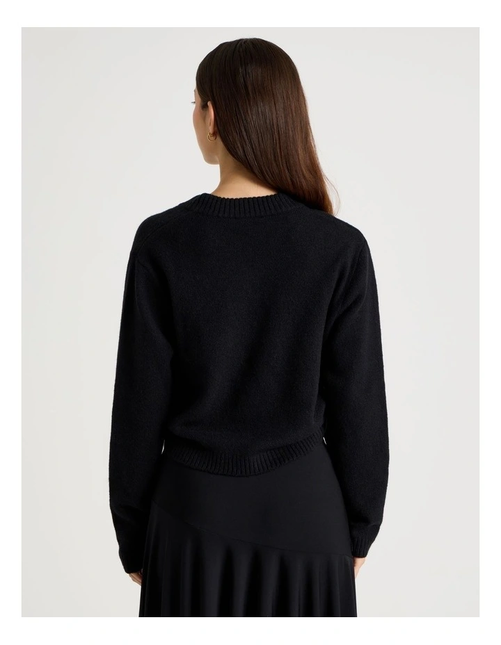 Gather Side Knit in Jet Black image 6