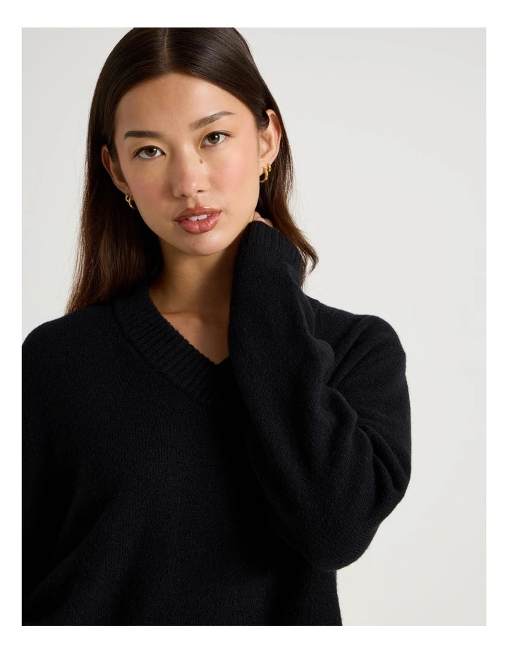 Gather Side Knit in Jet Black image 7