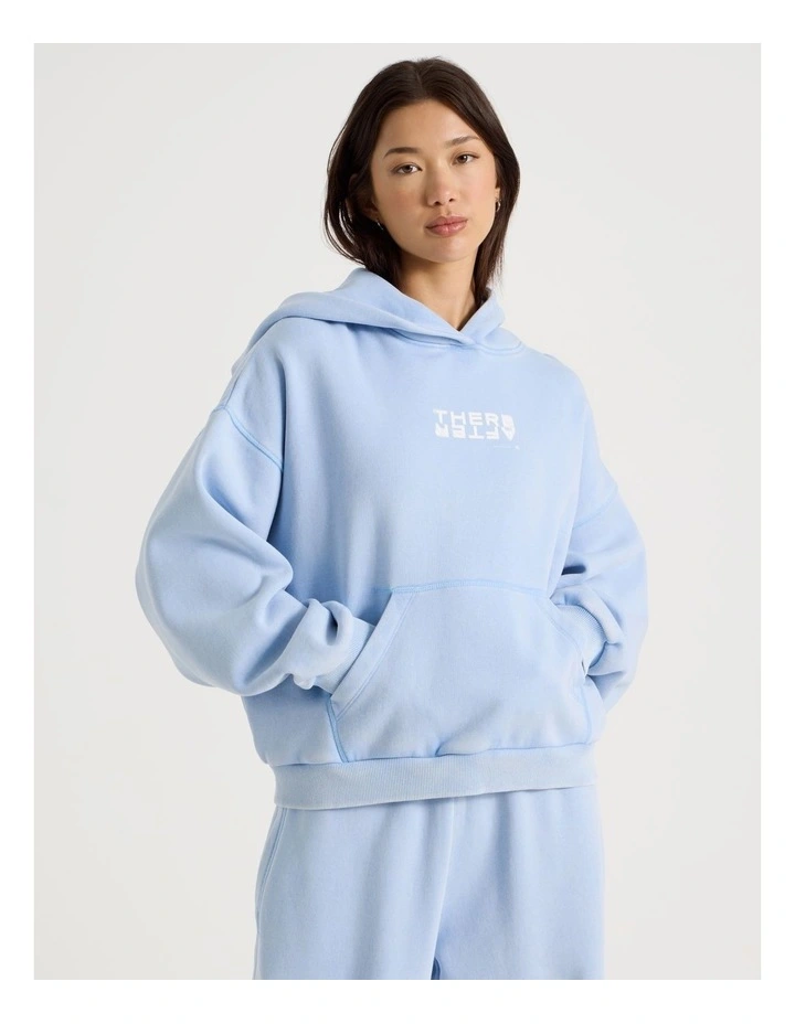 Acid Wash Sweat Top in Blue image 1