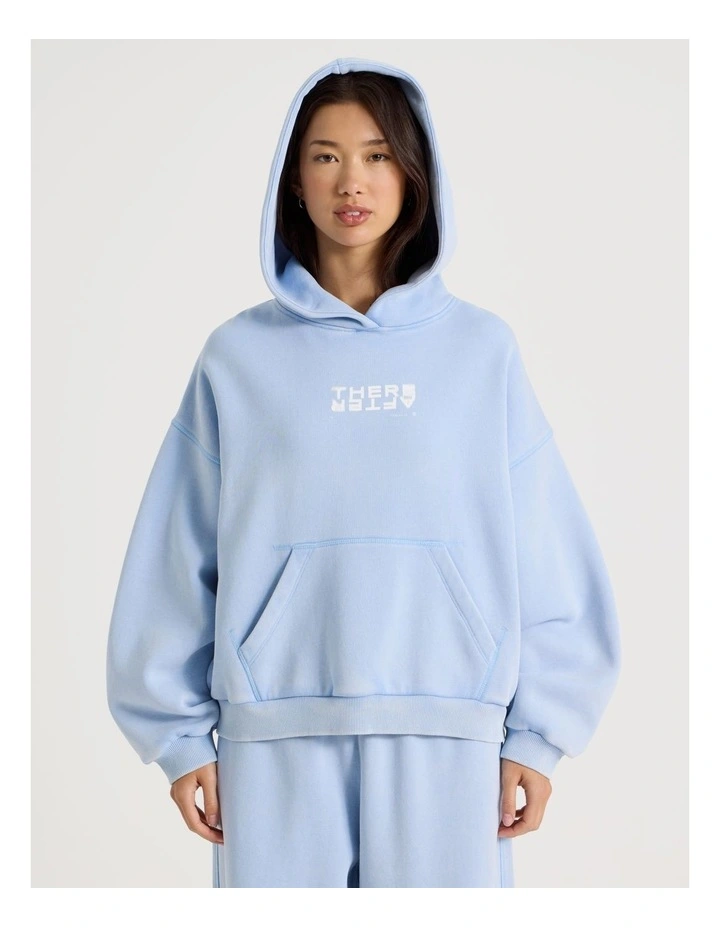 Acid Wash Sweat Top in Blue image 4