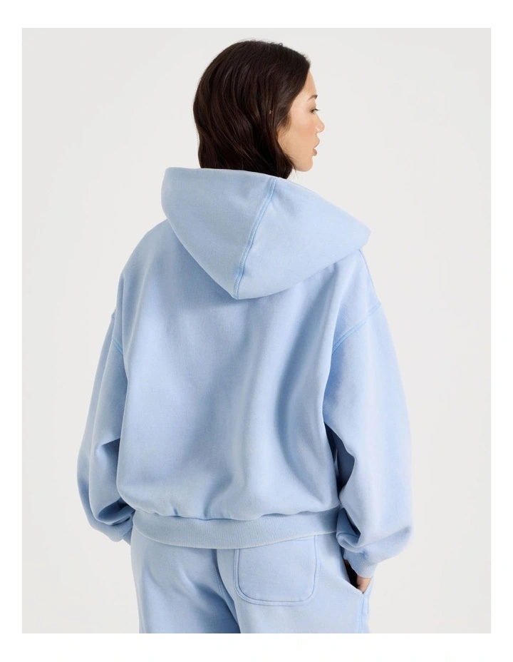 Acid Wash Sweat Top in Blue image 6