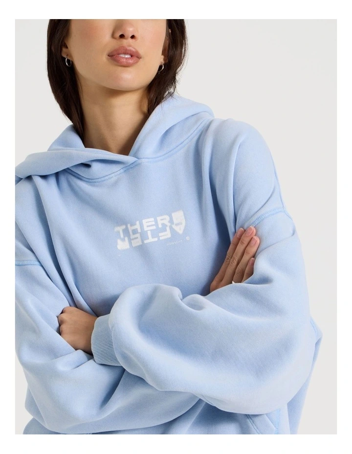 Acid Wash Sweat Top in Blue image 7