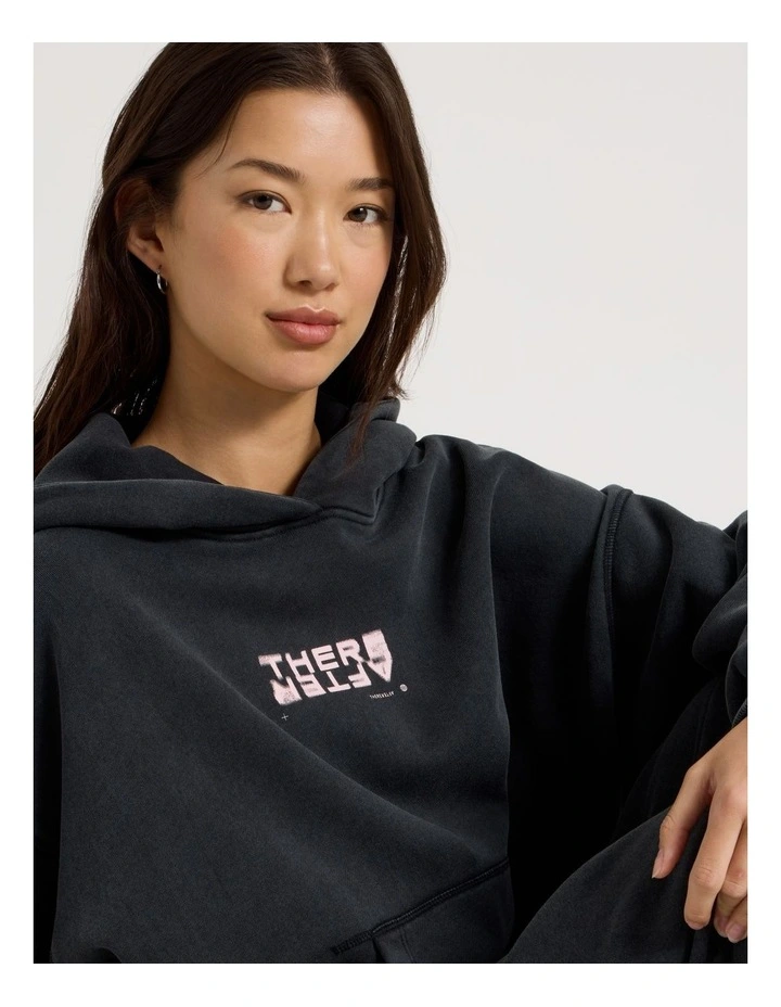 Acid Wash Sweat Top in Black image 7