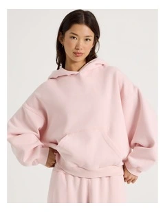 Acid Wash Sweat Top in Potpourri Pink