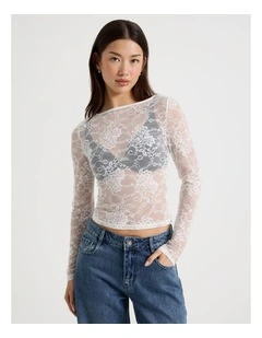 Long Sleeve Lace Top