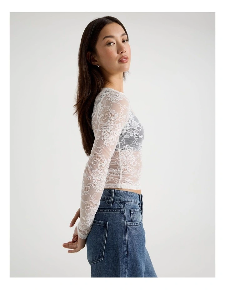 Long Sleeve Lace Top image 4