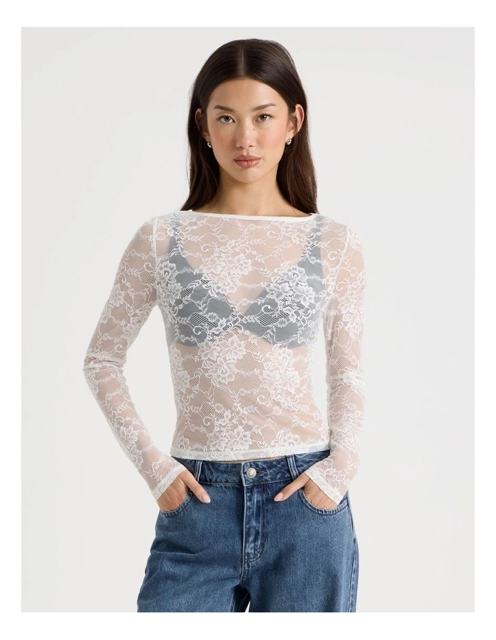 Long Sleeve Lace Top image 5