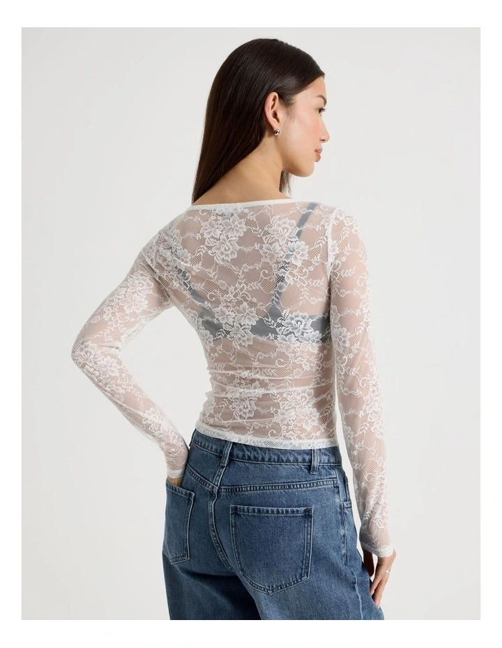 Long Sleeve Lace Top image 6