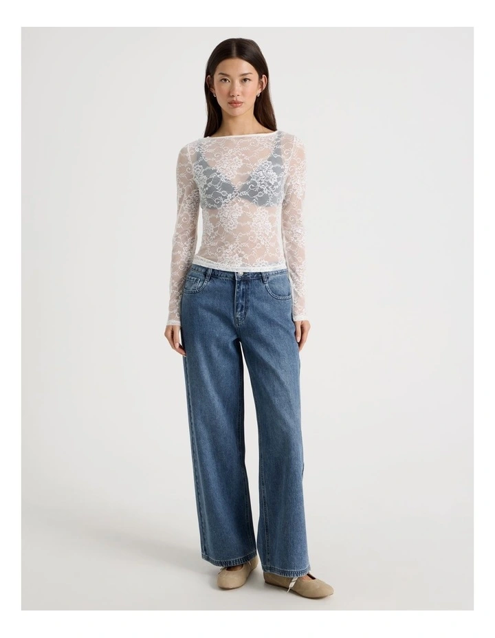 Long Sleeve Lace Top image 7