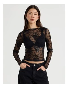 Long Sleeve Lace Top