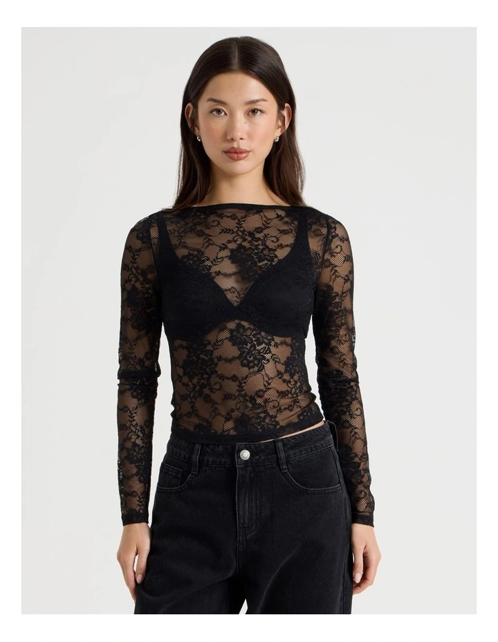Long Sleeve Lace Top image 5