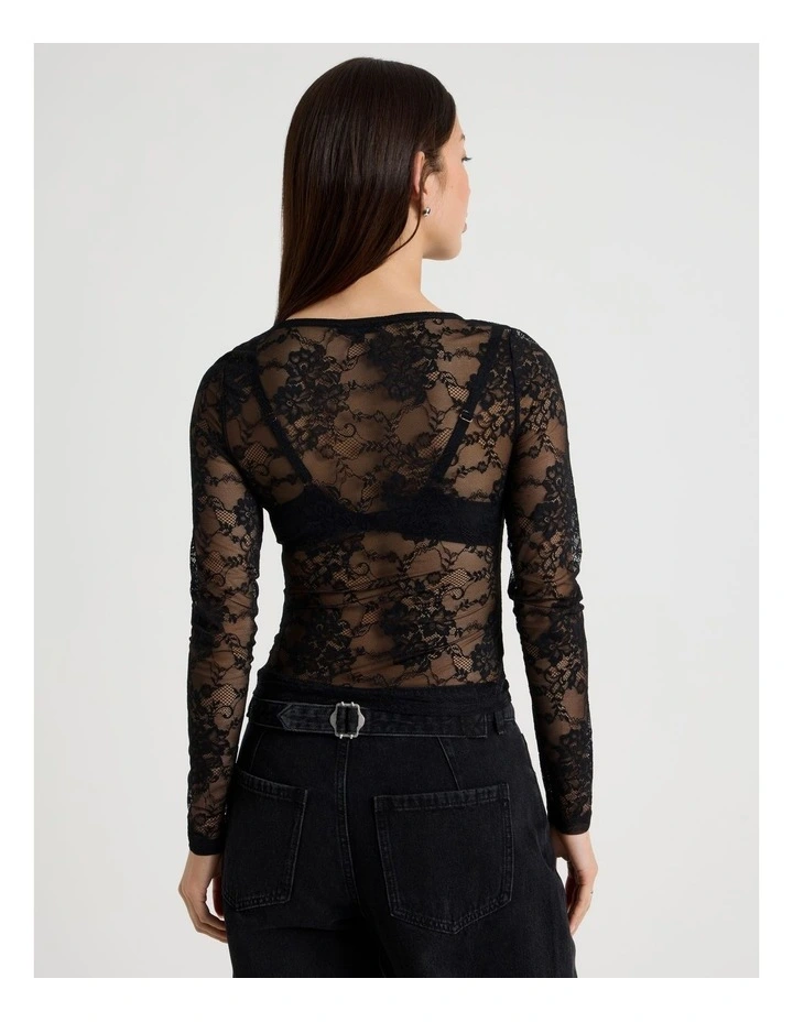 Long Sleeve Lace Top image 6