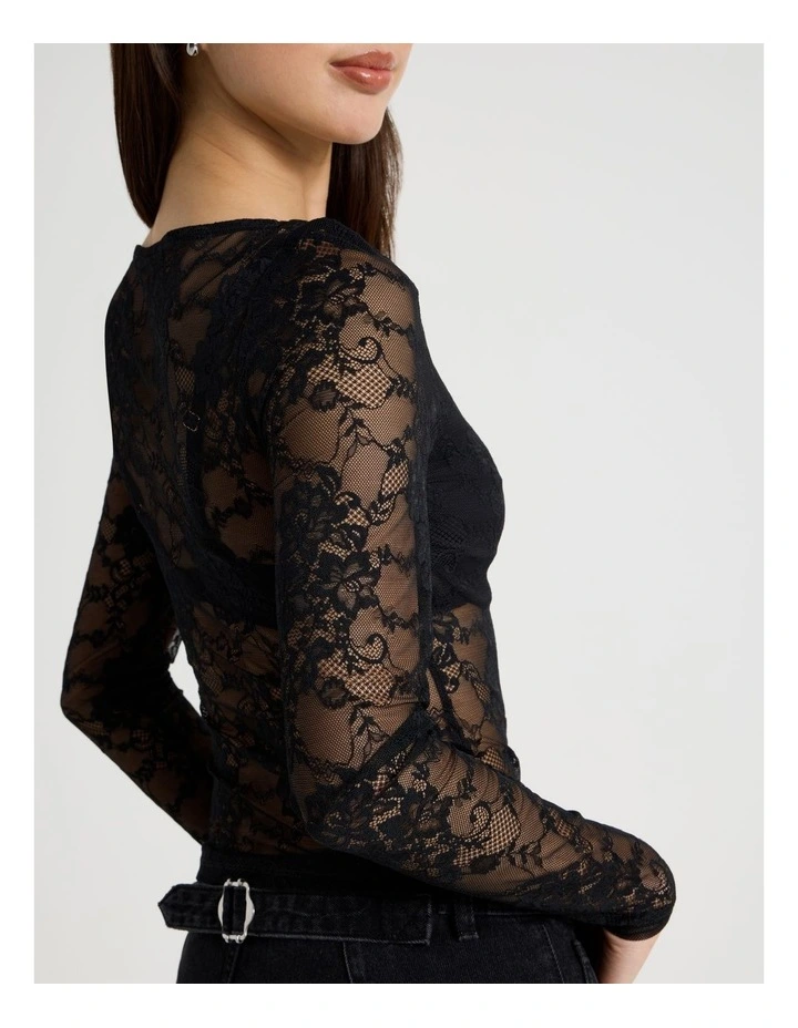 Long Sleeve Lace Top image 7