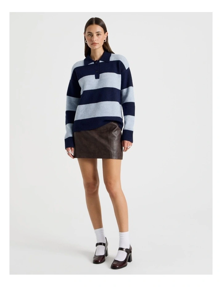 Rugby Knit in Navy Blazer and Chambray Stripe image 1