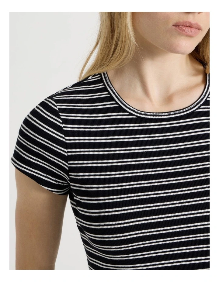 Striped Rib Baby Tee image 3