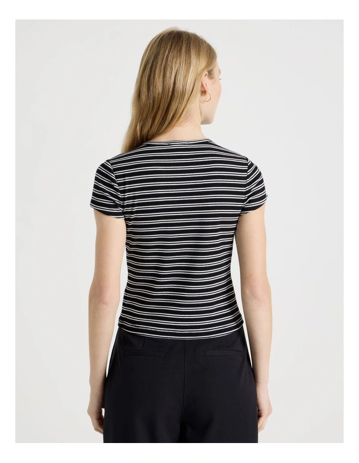 Striped Rib Baby Tee image 5