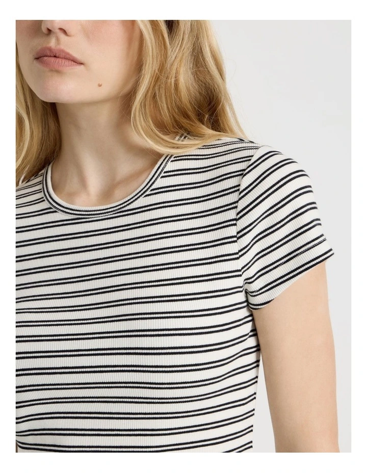 Striped Rib Baby Tee image 4