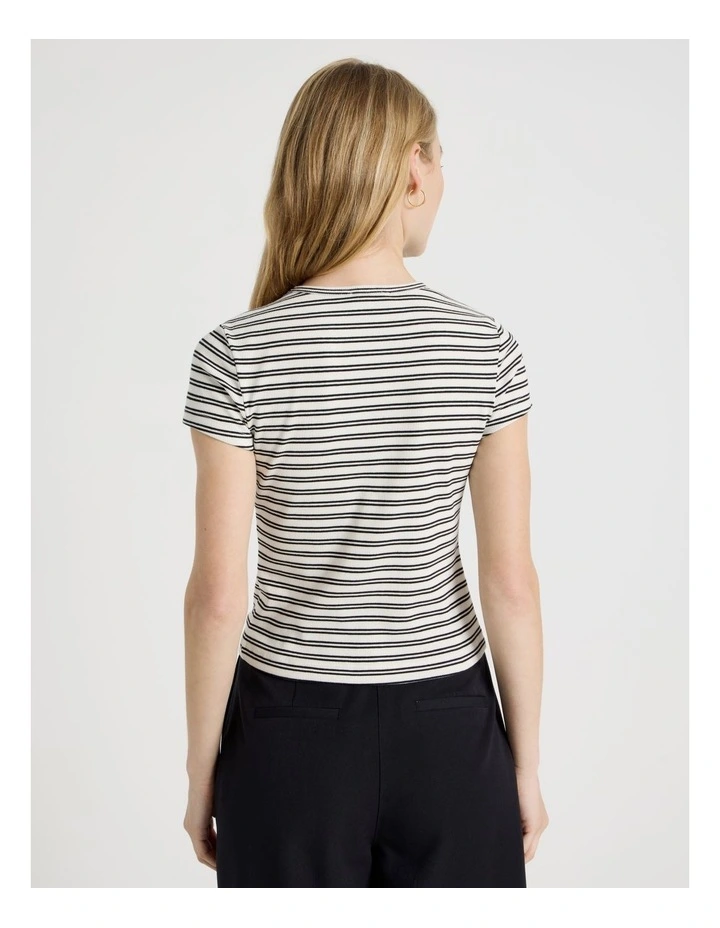 Striped Rib Baby Tee image 5