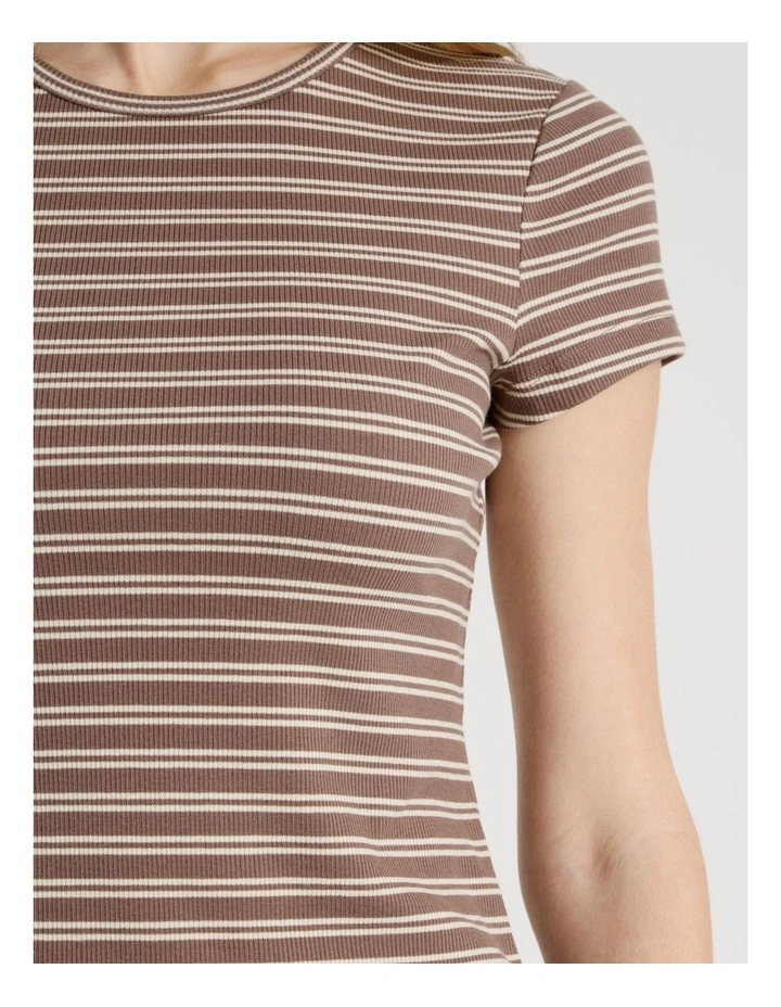 Striped Rib Baby Tee image 3