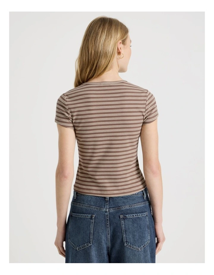Striped Rib Baby Tee image 5