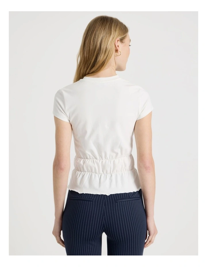 Smocked Tee in Snow White image 6