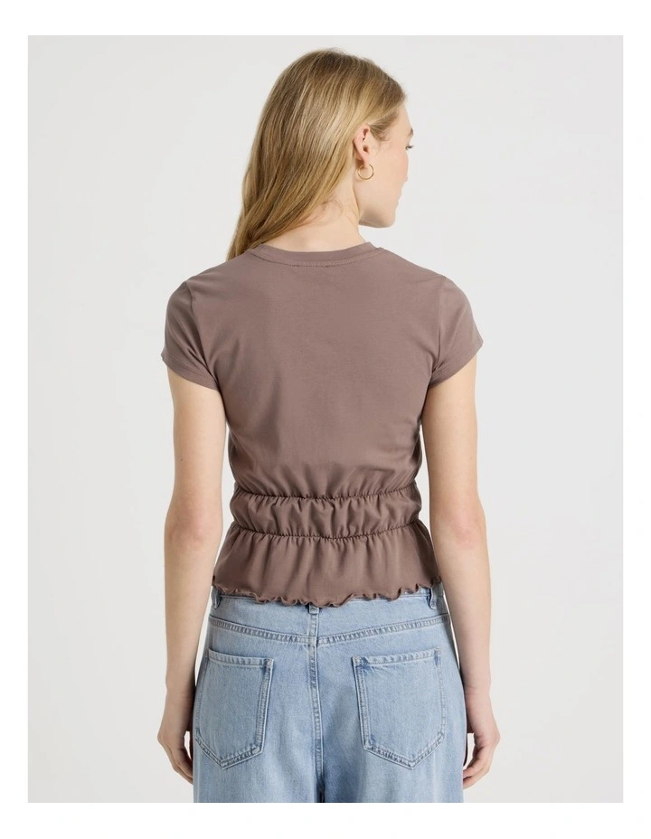 Smocked Tee in Bracken image 5
