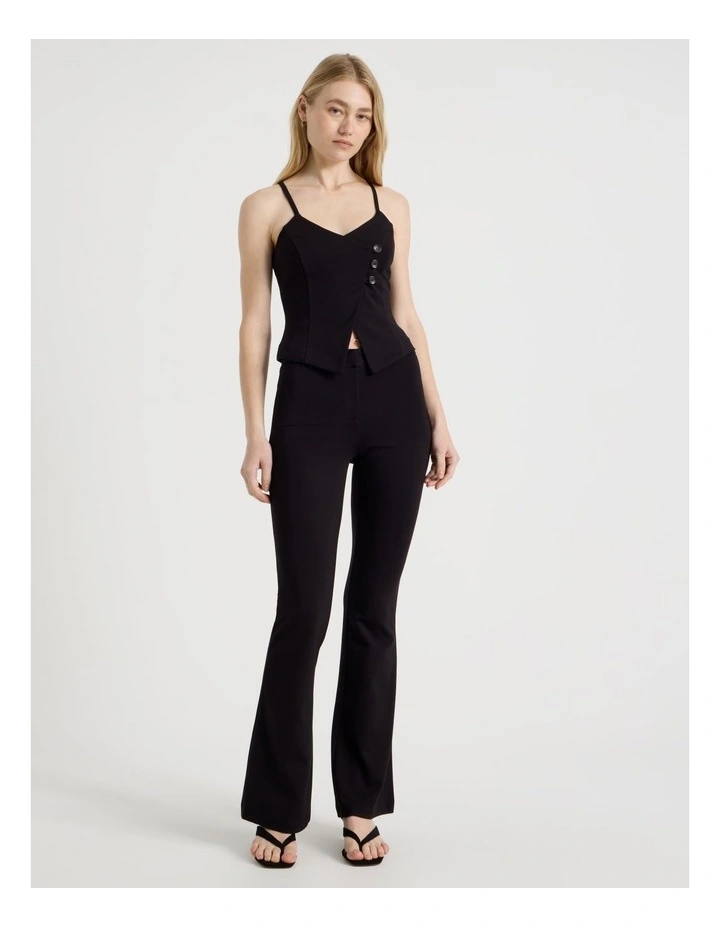 Asymmetric Singlet Vest in Jet Black image 2