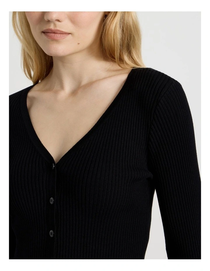 Button Through Rib Knit image 3
